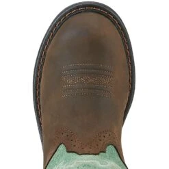 Ariat Tracey Oily Distressed Brown 9` Turq Top -Western Cowboy Store 10015405 4