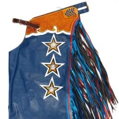 Jerry Beagley Braiding Co. Regular Adult Chap W/Flag -Western Cowboy Store 1001RF 2