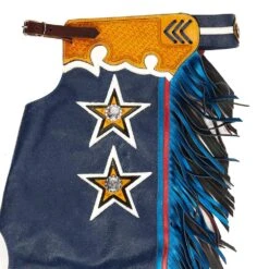 Jerry Beagley Braiding Co. Large Youth Chap W/Flag -Western Cowboy Store 1002MF 2