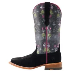Ariat Women's Frontier Western Aloha Black Roughout 13in. Hula Print Boot -Western Cowboy Store 10044519 03