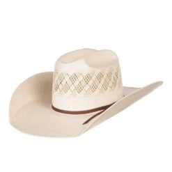 American Hats Wide Vent Ivory Tan 4 1/4in. Brim Open Crown