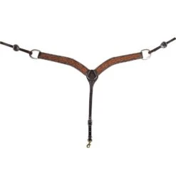 Martin 2in. Floral Tooled Dyed Edge Breast Collar