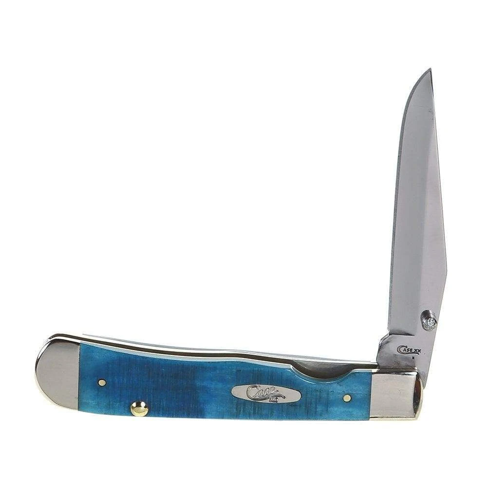 Case Caribbean Blue Bone Sawcut Jig Kickstart TrapperLock With Belt Clip 3 Case Caribbean Blue Bone Sawcut Jig Kickstart TrapperLock With Belt Clip