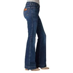 Wrangler Women's Retro Dark Wash Trousers -Western Cowboy Store 112321430 02 202
