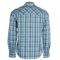 Wrangler Men's Blue Plaid Fashion Western Snap Shirt -Western Cowboy Store 112324667 04