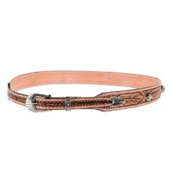 Austin Accent Inc. Natural Feather Tooled Hat Band