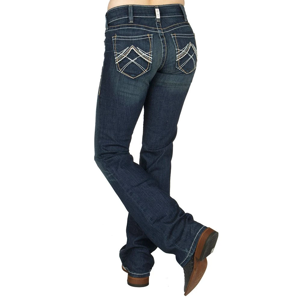 Ariat R.E.A.L. Mid Rise Stretch Whipstitch Boot Cut Jean 3 Ariat R.E.A.L. Mid Rise Stretch Whipstitch Boot Cut Jean