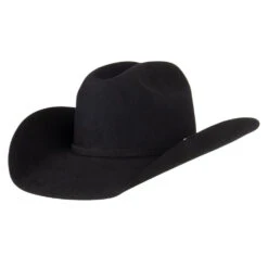 American Hats 7X Black Rancher Crease 4 1/4in. Brim Felt Cowboy Hat