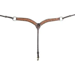 Martin Saddlery 2 In. Floral Tooled Dyed Edged Breast Collar
