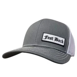 Fast Back Charcoal And White Rectangle Patch Cap