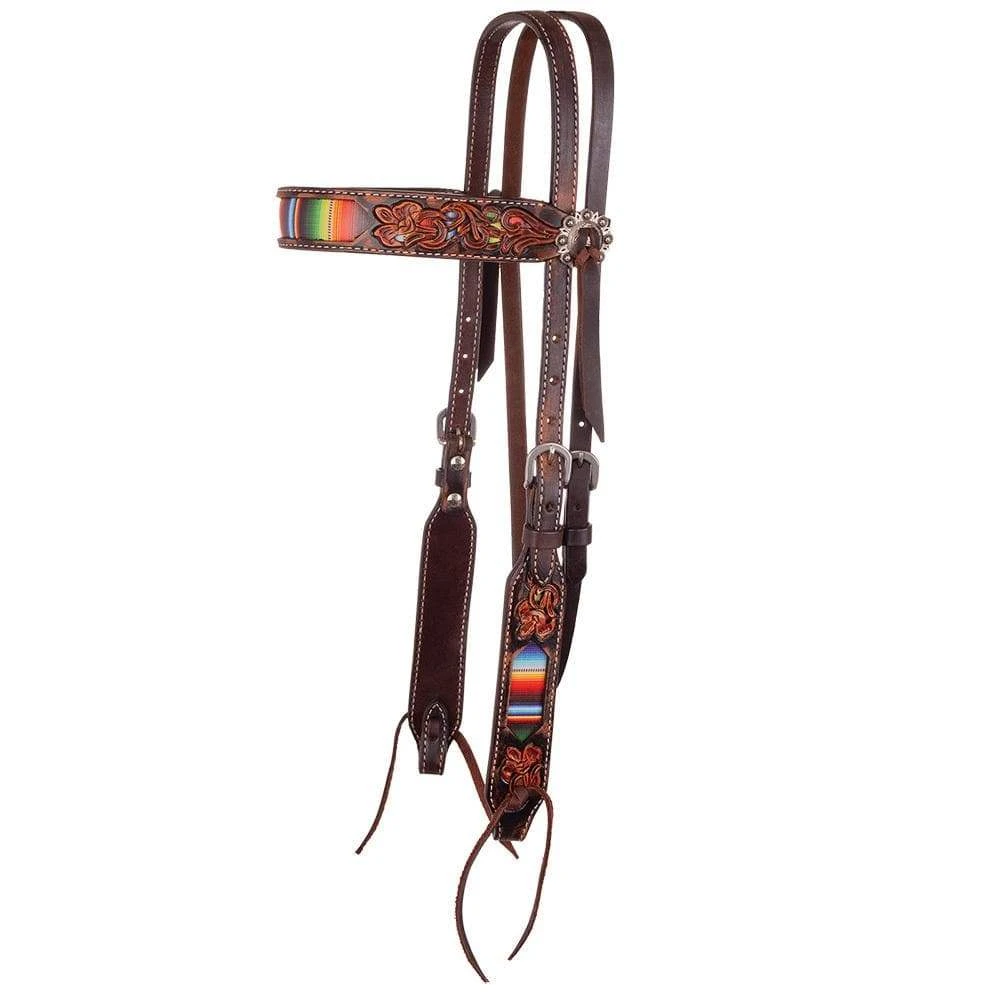 Circle Y Serape Inlay Browband Headstall 3 Circle Y Serape Inlay Browband Headstall