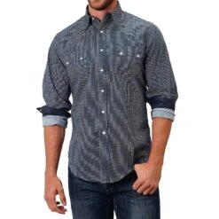 Men's Roper Navy Arrow Print Shirt
