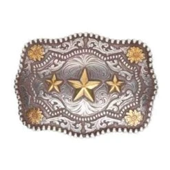 And West Scallop Triple Star Buckle