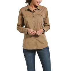 Ariat Women's Rebar Washed Twill Work Shirt