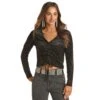 Rock & Roll Denim Women's N Roll Velvet Top -Western Cowboy Store 154235 default l