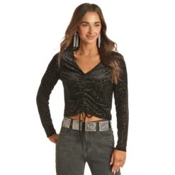 Rock & Roll Denim Women's N Roll Velvet Top
