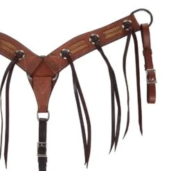 NRS Tack Roughout Rawhide Laced Tassel Breast Collar -Western Cowboy Store 154423 default l