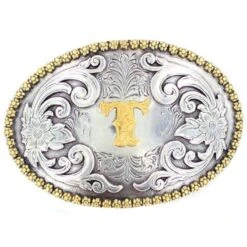 M&F T Initial Belt Buckle
