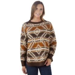 Cotton And Rye Outfitters Women's Southwestern Knit Concho Tassel Sweater