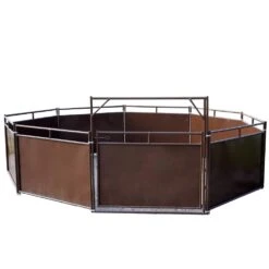 Metro Gate Round Pen Sheeted 50' Brown