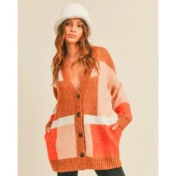 Lush Clothing Women's Color-Block Cardigan