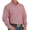 Cinch Men's Red Print Button Down Shirt -Western Cowboy Store 161483 default l