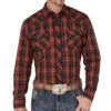 Wrangler Men's Plaid Print Western Snap Shirt 1 Wrangler Men's Plaid Print Western Snap Shirt -Western Cowboy Store 161629 default l