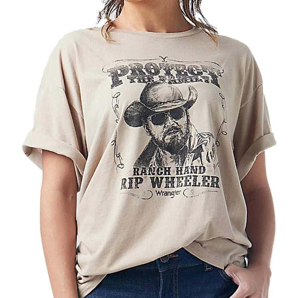 Wrangler Women's X Yellowstone Oversized Short Sleeve Tee 3 Wrangler Women's X Yellowstone Oversized Short Sleeve Tee