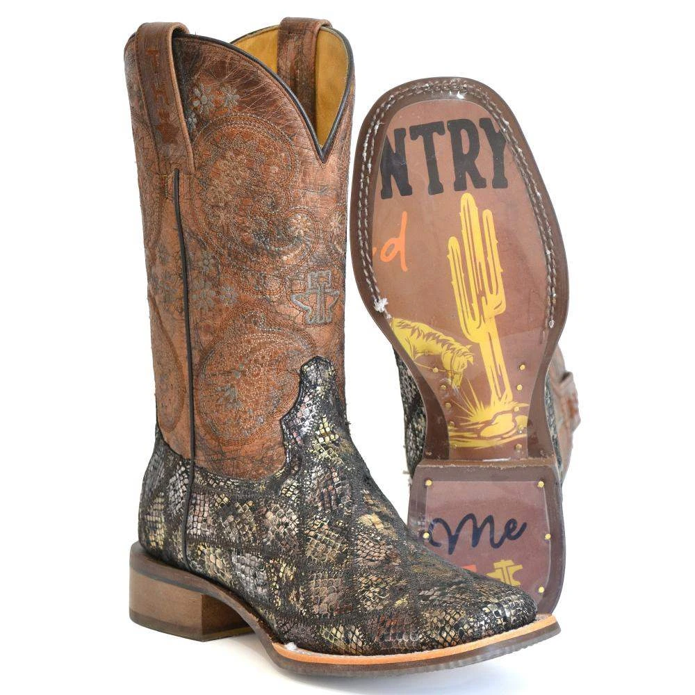 Tin Haul Women's Paisley Python 11In Top Cowgirl Boot 3 Tin Haul Women's Paisley Python 11In Top Cowgirl Boot