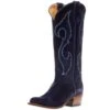 Macie Bean Women's Midnight In Paris (Texas) Marine Blue Suede Cowgirl Boot -Western Cowboy Store 163652 default l