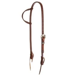 Cowperson Tack Silver Bar Buckle Single Ear Headstall