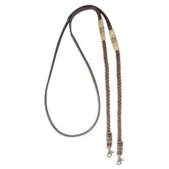 Cashel Company Adjustable Leather And Braided Rope Reins With Rawhide Accents -Western Cowboy Store 211253 650021