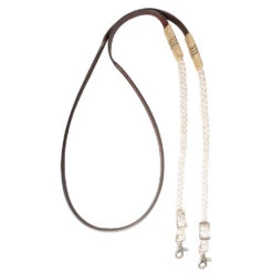 Cashel Company Adjustable Leather And Braided Rope Reins With Rawhide Accents -Western Cowboy Store 211253 650023