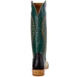 Hondo Enterprises Inc Men's Honey Roughout Shoulder 16in. Emerald Green Stove Top Boot -Western Cowboy Store 2138 4