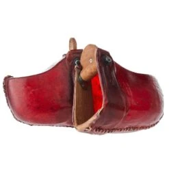 NRS Medium Colored Rawhide Flat Leather Bottom Tapaderos With Latigo Lacing -Western Cowboy Store 229662 729363