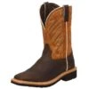 Justin Boots Men's Justin Stampede Dark Chestnut Steel Toe Work Boots -Western Cowboy Store 39629 default l