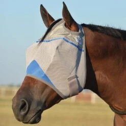 Cashel Company Wounded Warrior Crusader Blue Horse Fly Mask