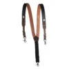 Men's M&F Western Gallus Ostrich Print Black/Tan Suspenders -Western Cowboy Store 70429 default l