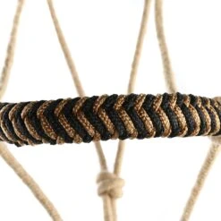 Mustang Jute Rope Halter W/ Color Noseband -Western Cowboy Store 8118 BLACK TAN 2