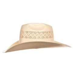 American Hats Fancy Vent Diamond Weave 9 Line Black Band 3 3/4in. Brim Straw Fashion Hat -Western Cowboy Store 8300S9LBLK375 3