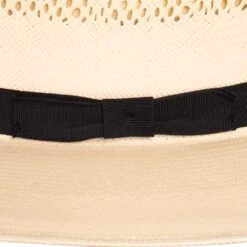 American Hats Fancy Vent Diamond Weave 9 Line Black Band 3 3/4in. Brim Straw Fashion Hat -Western Cowboy Store 8300S9LBLK375 4