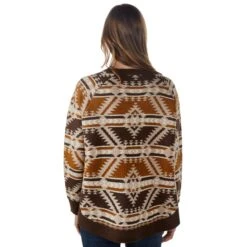 Cotton And Rye Outfitters Women's Southwestern Knit Concho Tassel Sweater -Western Cowboy Store CRK526M 05