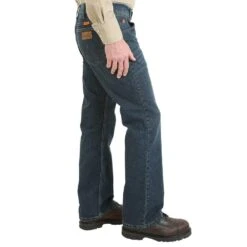 Wrangler Mens FR Slim Boot Cut Caden Dark Tint Jeans -Western Cowboy Store FR77MCN 2