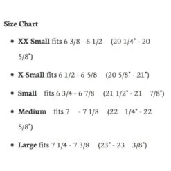 Resistol Ridesafe Felt Cowboy Hat -Western Cowboy Store HFRIDE 02407 size 20chart