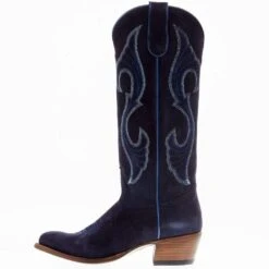 Macie Bean Women's Midnight In Paris (Texas) Marine Blue Suede Cowgirl Boot -Western Cowboy Store M5227 03