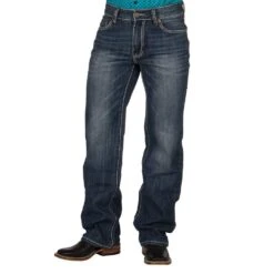 Rock N Roll Cowboy Mens N Double Barrel Relaxed Fit Straight Leg Jeans -Western Cowboy Store MOS8553 1