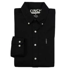 Cinch Men's Black Modern Fit Shirt -Western Cowboy Store MTW1347019 laydown