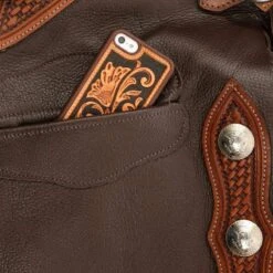 NRS Day Worker Dark Brown Chink -Western Cowboy Store NRS BWCDBN 4