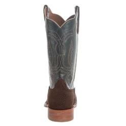 Rios Of Mercedes Men`s Cafe Carpincho 13` Green Luster Top Square Toe Boot -Western Cowboy Store R9029 4