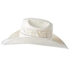 Rodeo King Ivory Cross Open Crown 4 1/2in. Brim Straw Cowboy Hat -Western Cowboy Store RK209 5